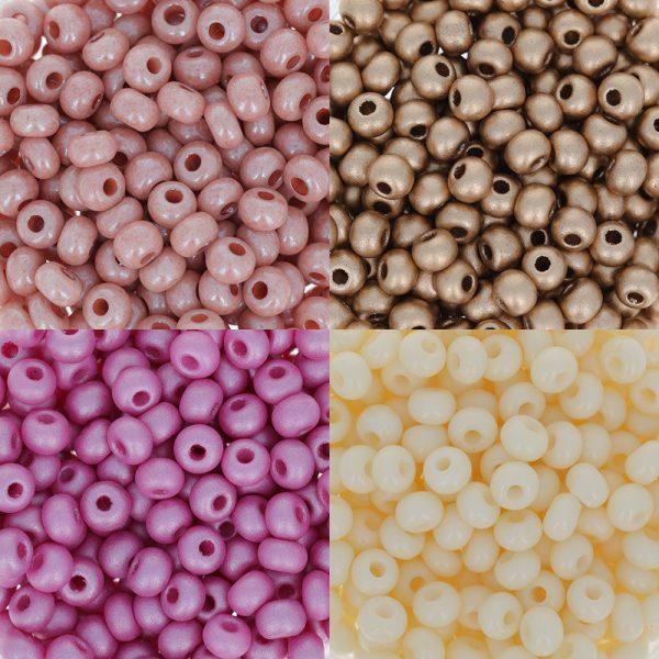 Assorted Color Palette, 6 0 Preciosa Czech Rocailles Round Hole Pony Bead Mix, Victorian Rose For Cheap