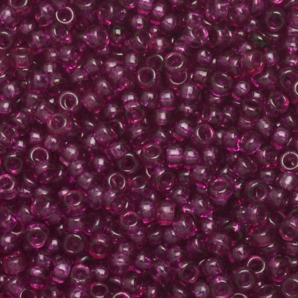Miyuki Round Seed Beads, 15 0, #91312 Dyed Transparent Wine (8.2 Gram Tube) Cheap - Image 2