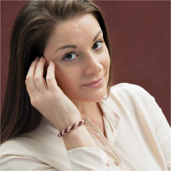 Splendid Spiral Kumihimo Bracelet in Pink and Bronze - Exclusive Beadaholique Jewelry Kit Online now - Image 3