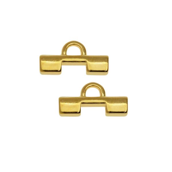 Cymbal Bead Endings fit Tila Beads, Soros II, 7.5mm 24kt Gold Plated (2 Pieces) on Sale