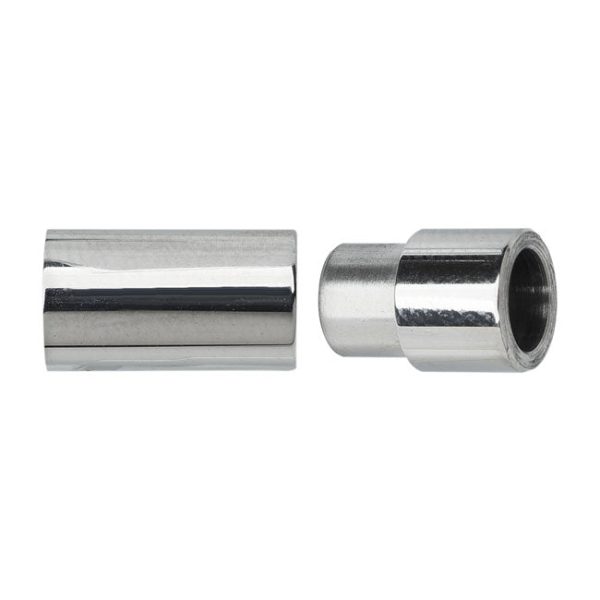 Magnetic Clasps, Round Barrel 7.5x19mm, Fits 5mm Cord, Silver Tone (1 Set) Sale - Image 2