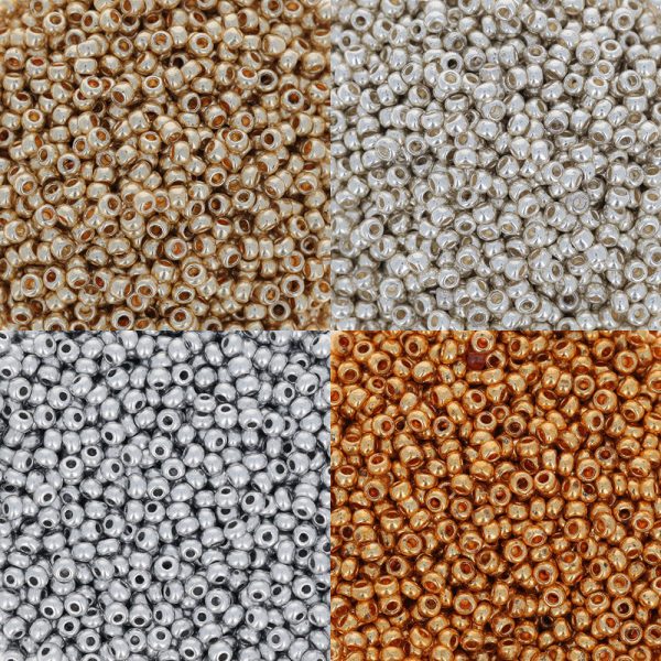 Assorted Color Palette, 11 0 Preciosa Czech Rocailles Round Hole Bead Mix, Classic Metallics Online Hot Sale