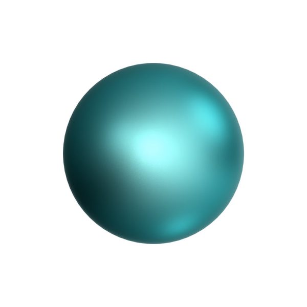 PRESTIGE Crystal, #5810 Round Pearl 4mm, Crystal Iridescent Dark Turquoise, (1 Piece) For Discount
