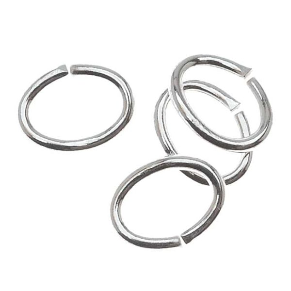 Sterling Silver Open Jump Rings Oval 5x7mm 19 Gauge (10 pcs) Hot on Sale