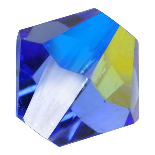 Preciosa Czech Crystal, Bicone Bead 6mm, Sapphire AB (36 Pieces) For Cheap