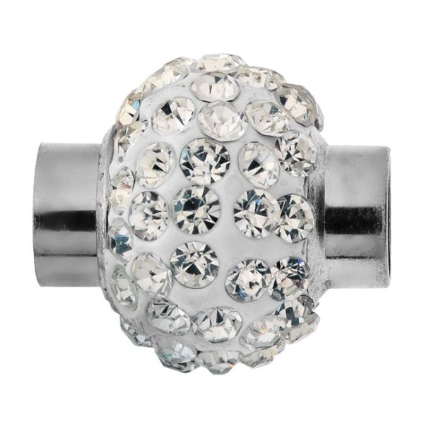 Magnetic Tube Clasps, European Style Bead 14.5x15mm with Glass Rhinestones (1 Set) For Cheap - Image 2