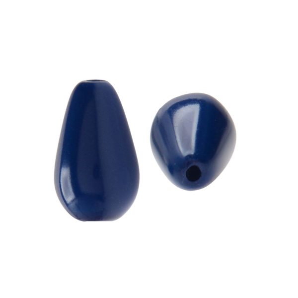 Preciosa Crystal Gemcolor Pearl, Pear 10x6mm, Navy Blue (1 Piece) Cheap