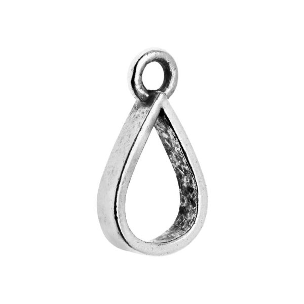 Nunn Design Open Pendant, Small Drop 12x21mm, Antiqued Silver (1 Piece) Online Hot Sale - Image 2