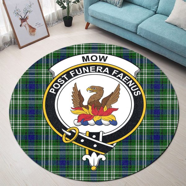 Mow Tartan Crest Round Rug For Sale
