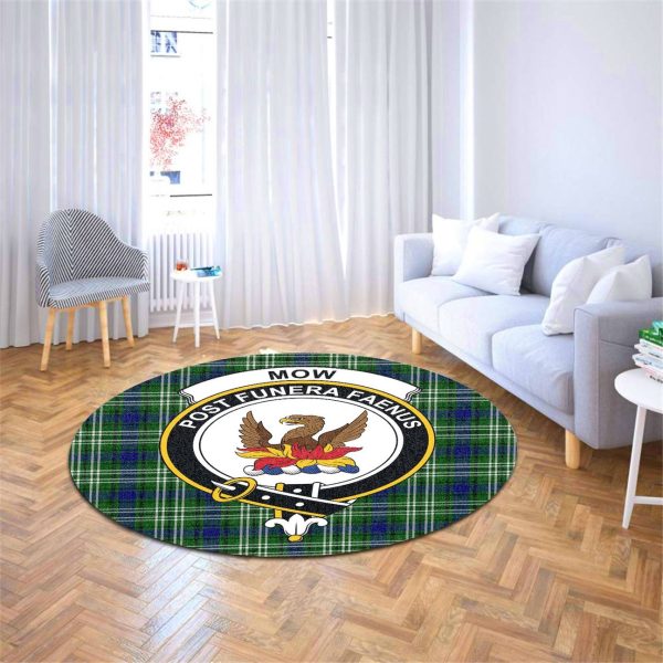 Mow Tartan Crest Round Rug For Sale - Image 4