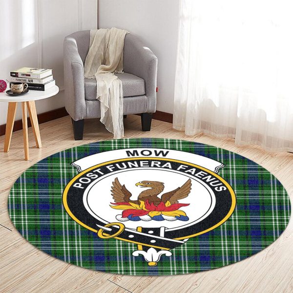 Mow Tartan Crest Round Rug For Sale - Image 2