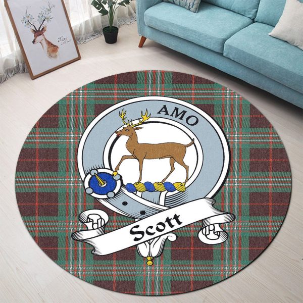 Scott Brown Ancient Tartan Crest Round Rug Sale