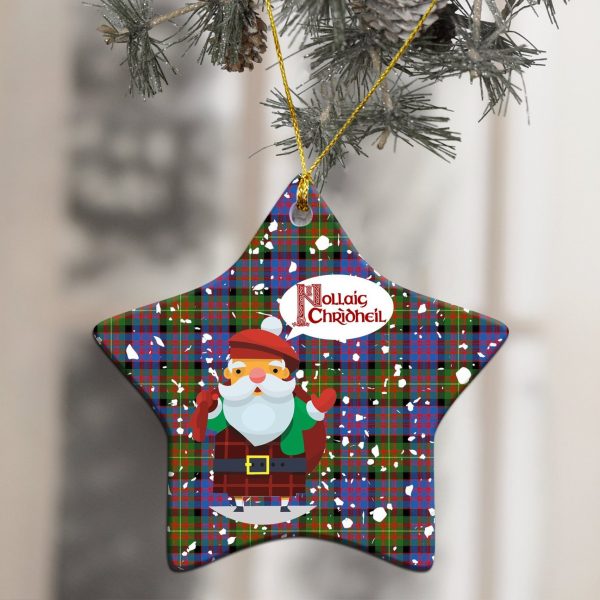 Carnegie Ancient Tartan Christmas Ceramic Ornament - Santa Style Discount - Image 3