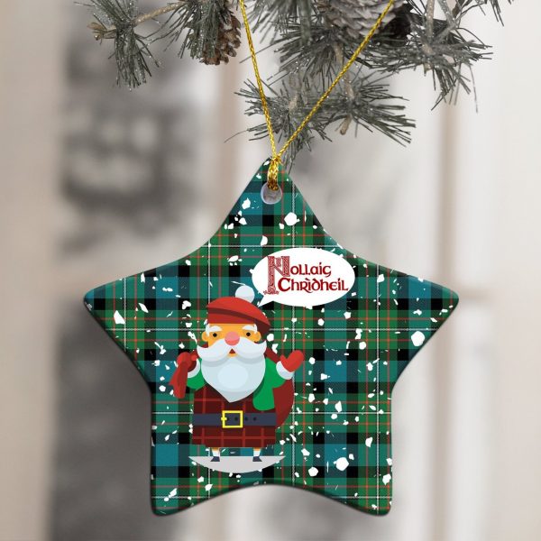Ferguson Ancient Tartan Christmas Ceramic Ornament - Santa Style For Cheap - Image 3