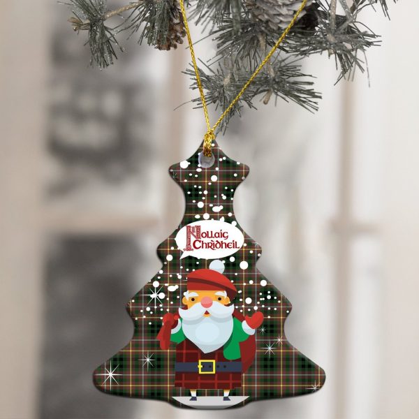 Buchanan Hunting Tartan Christmas Ceramic Ornament - Santa Style For Discount