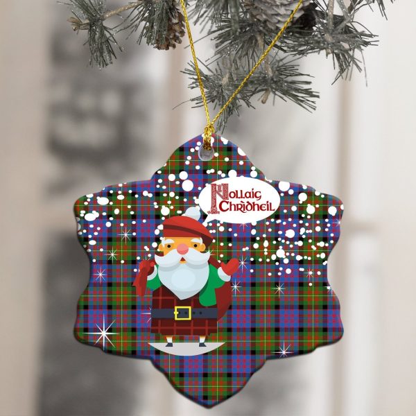 Carnegie Ancient Tartan Christmas Ceramic Ornament - Santa Style Discount - Image 2