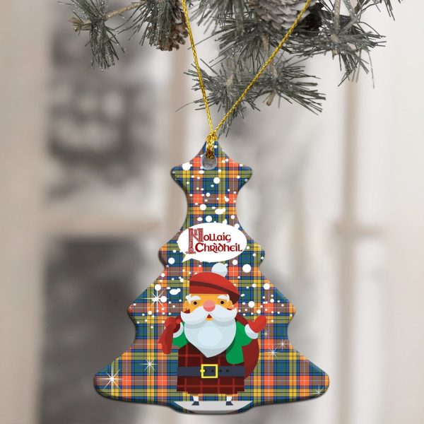 Buchanan Ancient Tartan Christmas Ceramic Ornament - Santa Style Sale