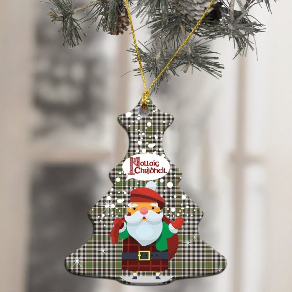Burns Check Tartan Christmas Ceramic Ornament - Santa Style Fashion