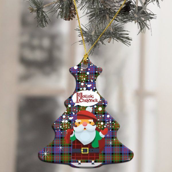 Carnegie Ancient Tartan Christmas Ceramic Ornament - Santa Style Discount